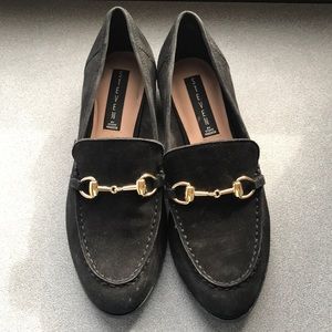 Black loafers